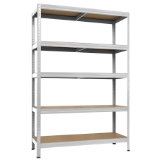 Метален стелаж STAR PLUS 180x120x45 см, до 250 кг на рафт - бял