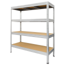 Метален стелаж MEGA 177x200x60 см, до 500 кг на рафт - цинк