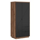 Гардероб Forn SZF2D2S дъб и черен мат