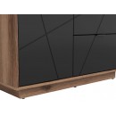 Гардероб Forn SZF2D2S дъб и черен мат