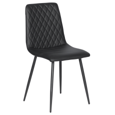 Трапезен стол MONZA еко кожа - черен