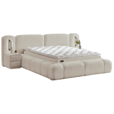 Тапицирана спалня с матрак BUMBY LUX 140 x 200 - перла SY