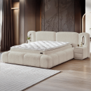 Тапицирана спалня с матрак BUMBY LUX 140 x 200 - перла SY