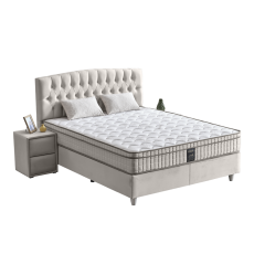 Тапицирана спалня с матрак MONZA 160 x 200 - перла SY