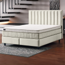 Тапицирана спалня с матрак PERRY LUX 160 x 200 - крем 01