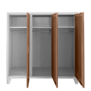 Метален шкаф Carmen CR-1605-3 JZ - сив / светлокафяв
