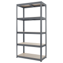 Метален стелаж STAR 180x90x45 см, до 350 кг на рафт - сив