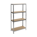 Метален стелаж Carmen CR-1011 - 160х80х40 см, до 100 кг на рафт - цинк