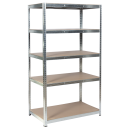 Метален стелаж Carmen CR-1017 - 180х100х40 см, до 100 кг на рафт - цинк