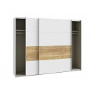 Гардероб Mayacus - 269.9 х 210.5 х 61.2 cm, бяло / дъб Мауела