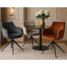 Трапезен стол Colin Velvet - 63 х 53 х 85 cm, различни цветове