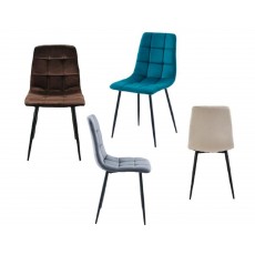 Трапезен стол Cobe Velvet - 45 x 55.5 x 89 cm, различни цветове